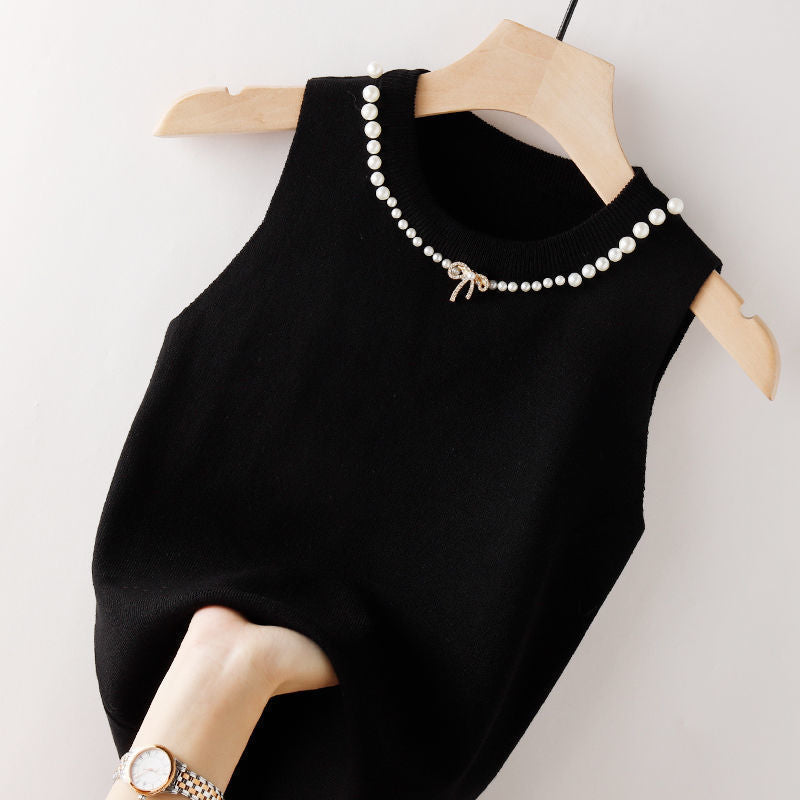 Beaded Ice Silk Camisole Women's Spring And Summer Inner Wear Fashion Slim Fit