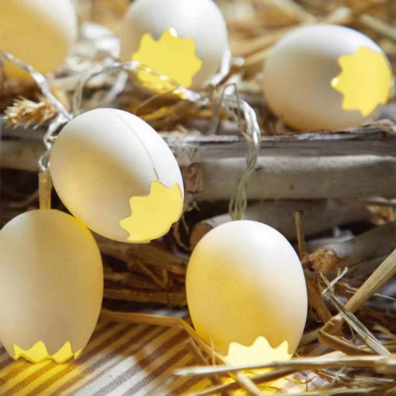 New Easter Broken Shell Egg String Lights Led Egg Lanterns Flashing Lights String Lights Christmas Decoration Lights