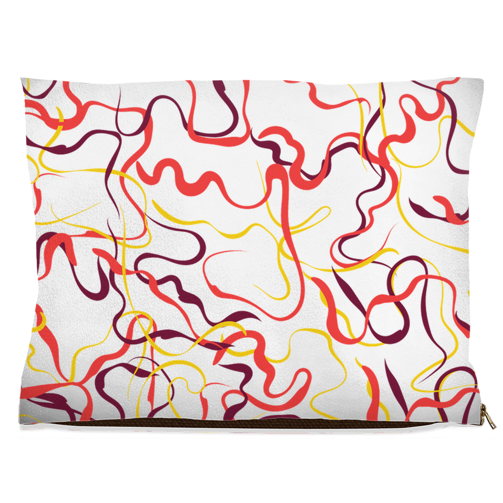 Abstract Line Pattern Dog Beds