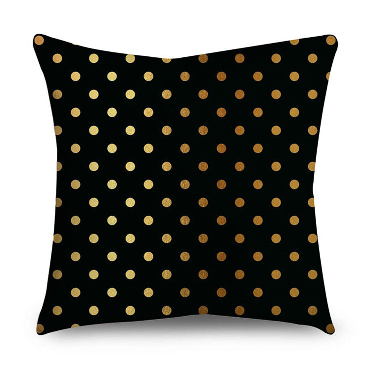 Black gold polyester pillowcase