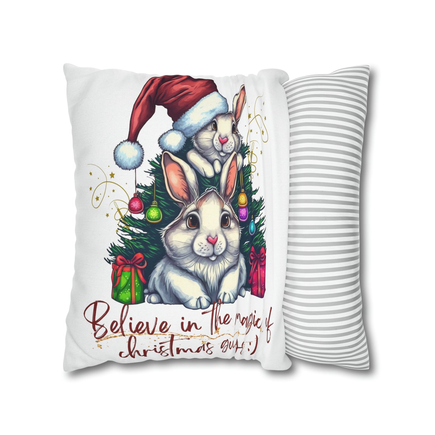 Magic Christmas Spun Polyester Square Pillow Case