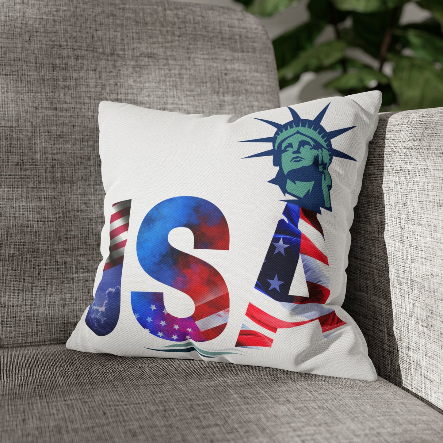 USA Spun Polyester Square Pillow Case