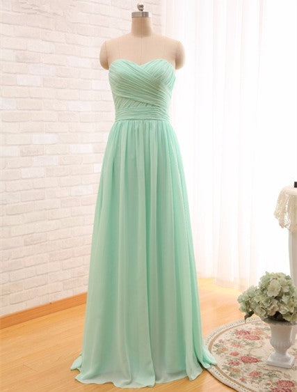 Three styles of bridesmaid dresses