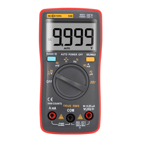 Automatic range current and voltage meter