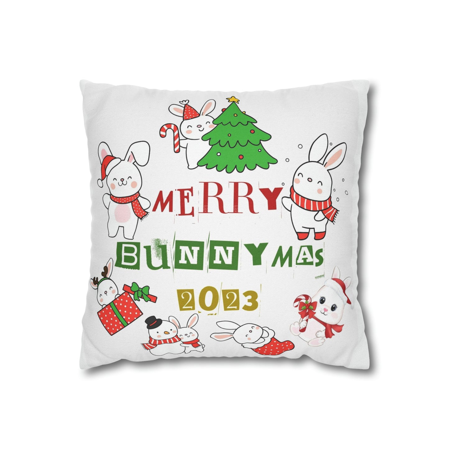 Bunnymas Spun Polyester Square Pillow Case