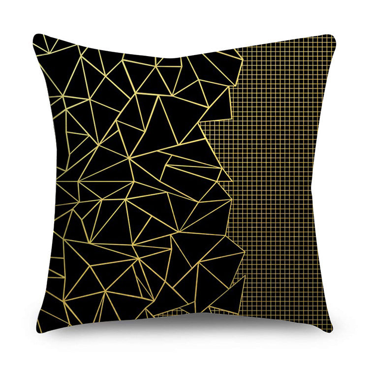 Black gold polyester pillowcase