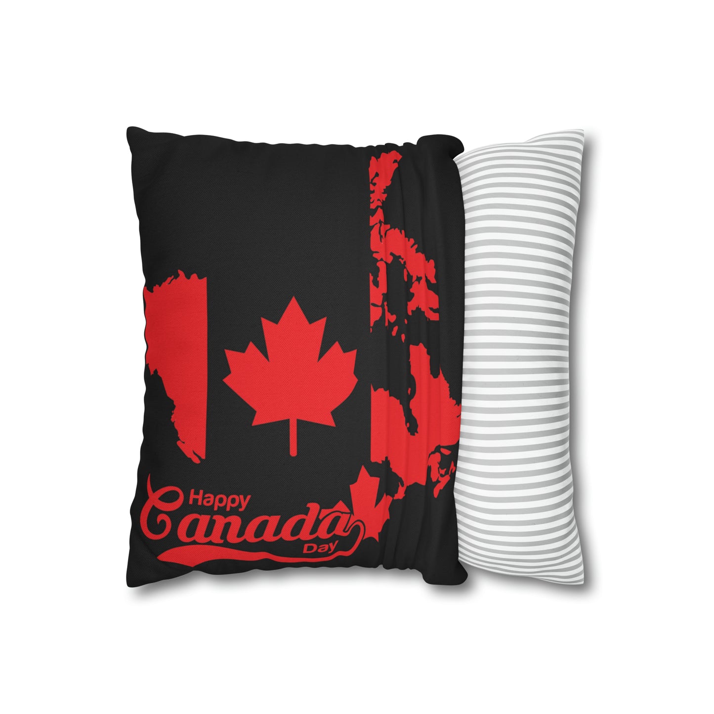 Happy Canada Day Spun Polyester Square Pillow Case