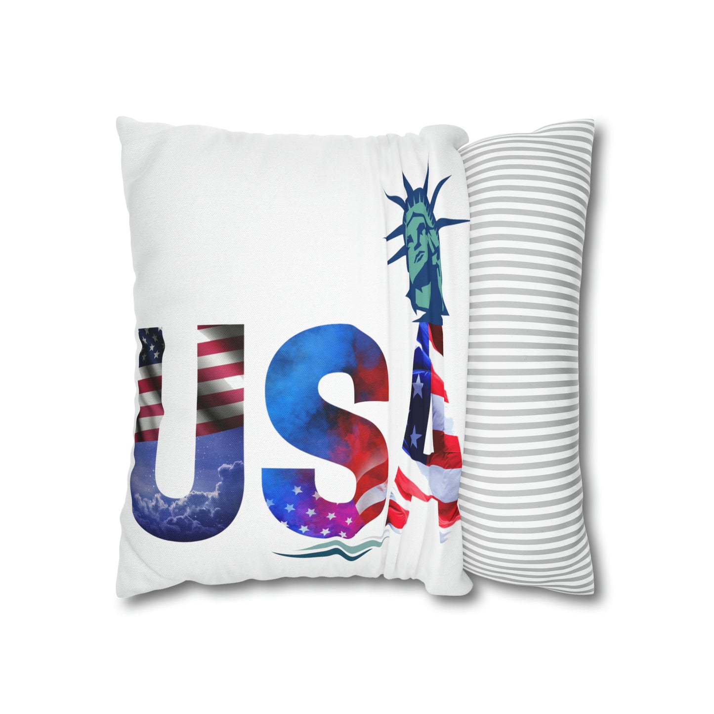 USA Spun Polyester Square Pillow Case