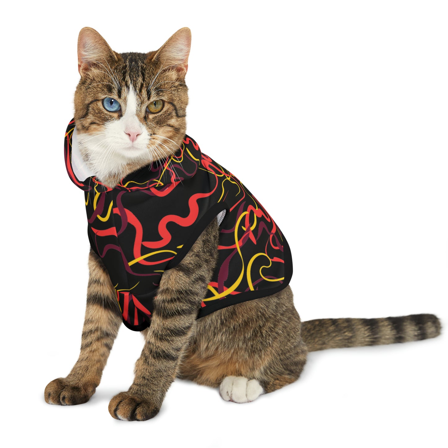 Abstract Line Pattern Pet Hoodie