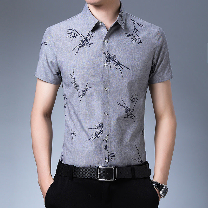 Printed short-sleeve shirt for men