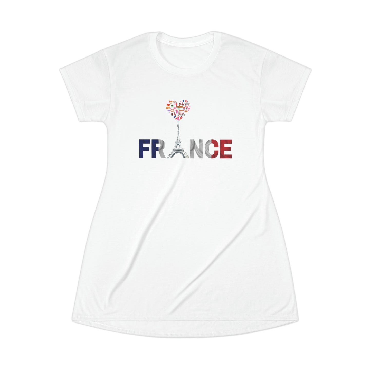France Eiffel Tower T-Shirt Dress