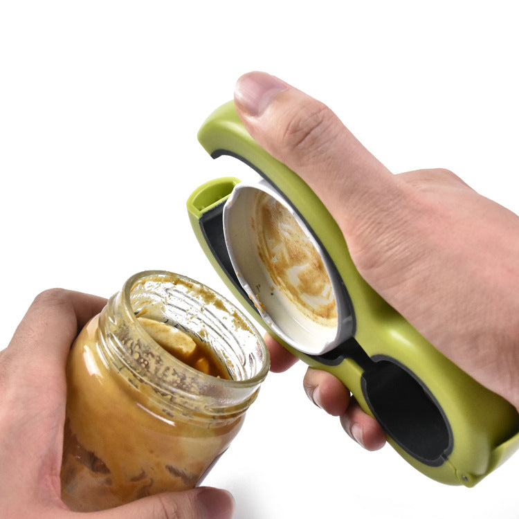 Stainless steel safety can opener
