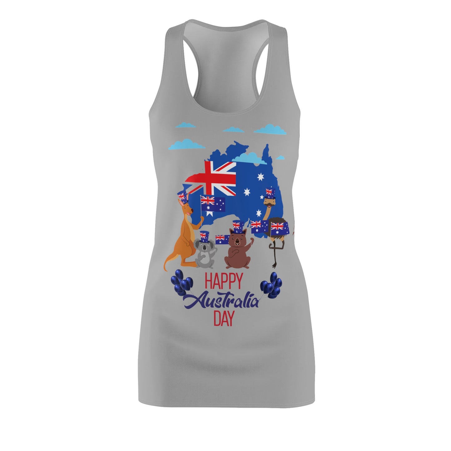 Australia Day Women's Cut & Sew Racerback Dress