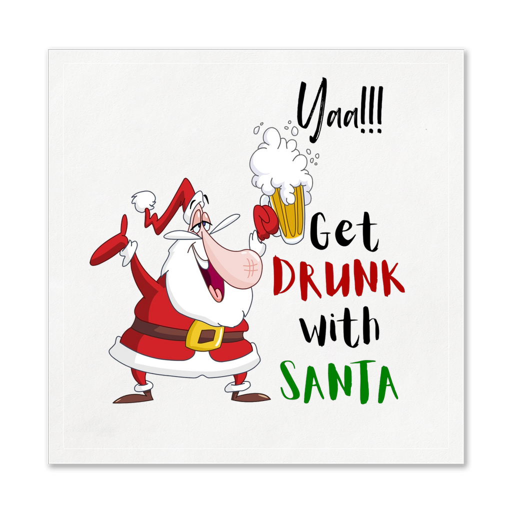 Drunk Santa Uncoined Napkins