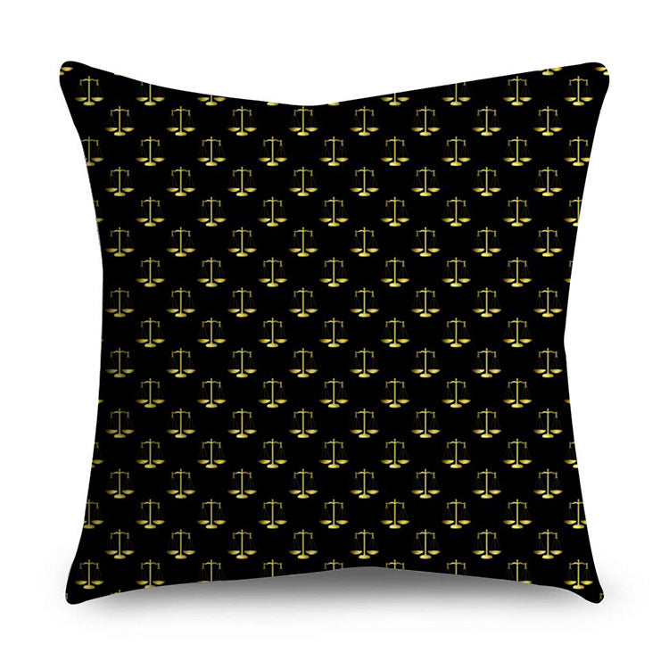 Black gold polyester pillowcase