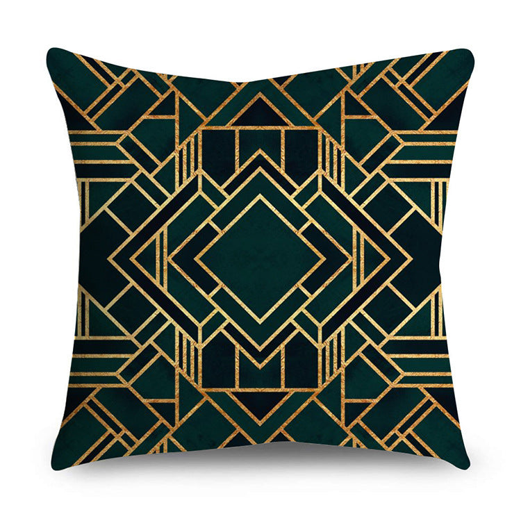 Black gold polyester pillowcase