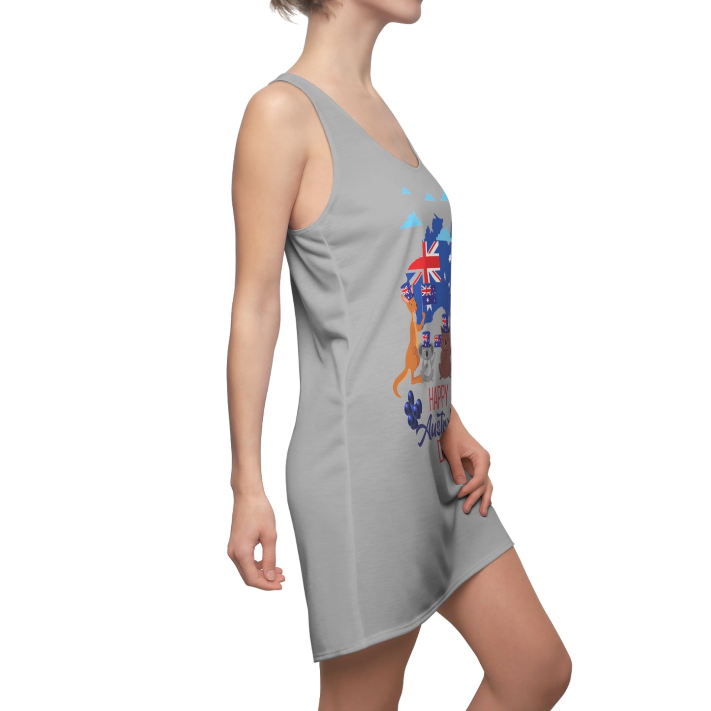 Australia Day Women's Cut & Sew Racerback Dress