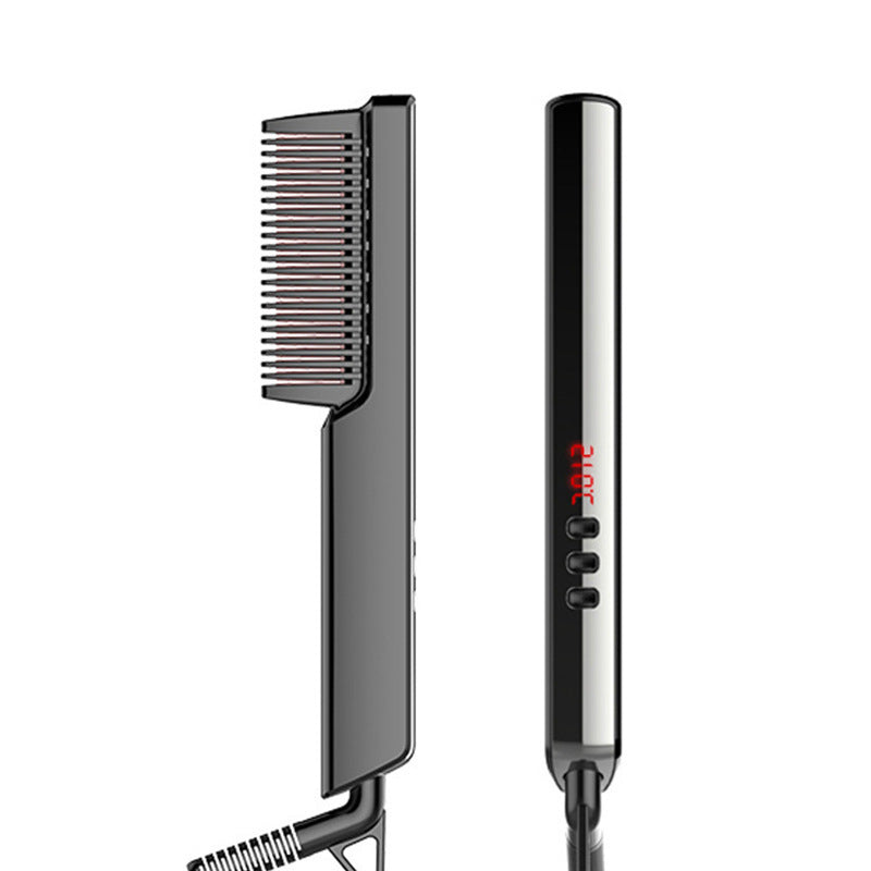 LED Display Anion Straight Hair Comb