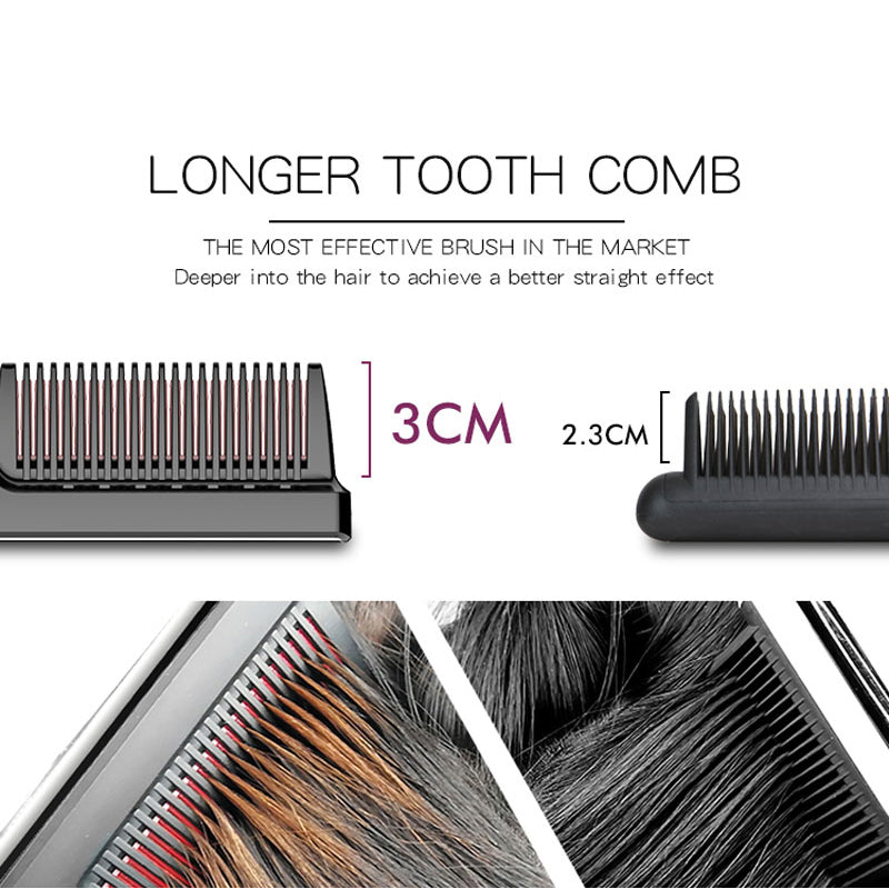 LED Display Anion Straight Hair Comb