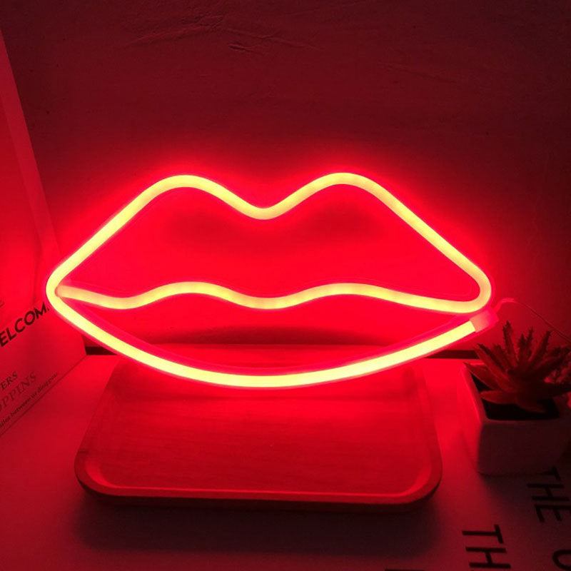 AliExpress LED Neon Lights Bedroom Room Decoration Moon NeonLights USB Battery Dual-Purpose Modeling Lights