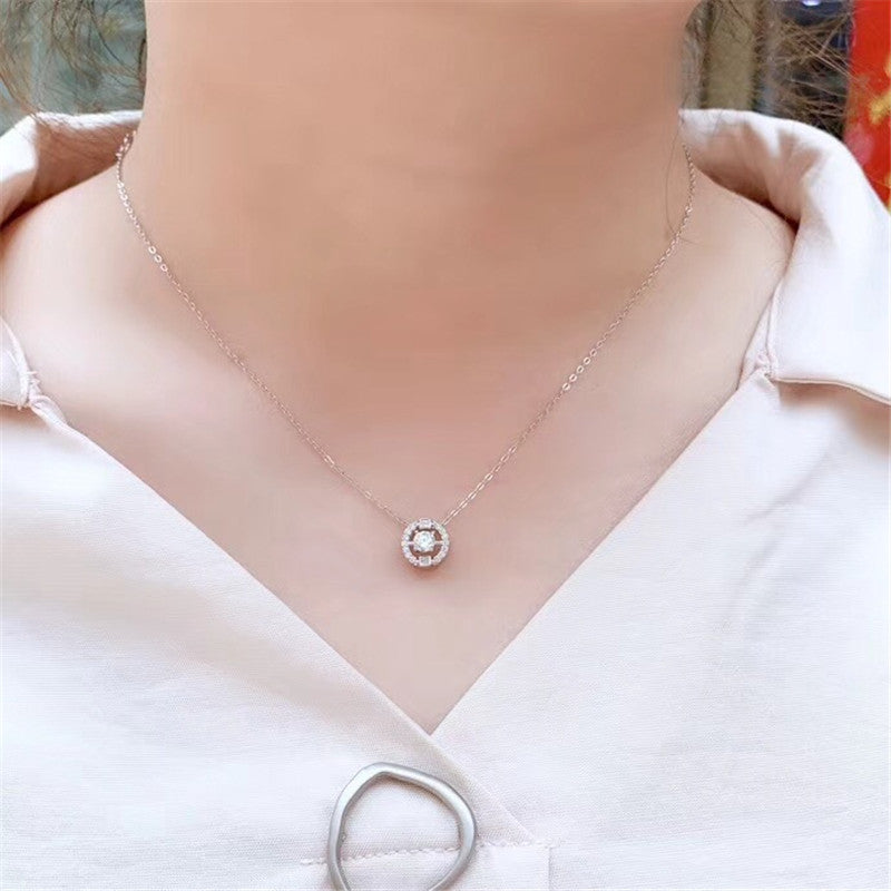 925 Silver 1 Carat Moissan Diamond Necklace