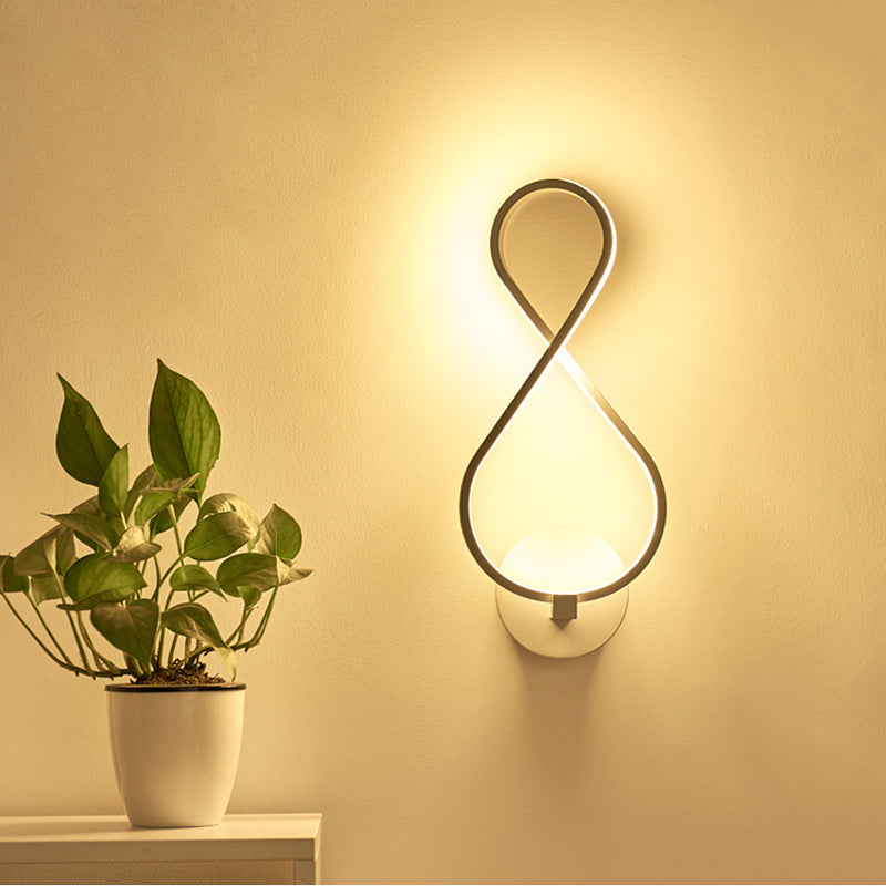 Simple And Creative Led Wall Lamp Musical Note Led Wall Lamp Background Wall Lamp Zhongshan Lamps Wholesale One On Behalf Of