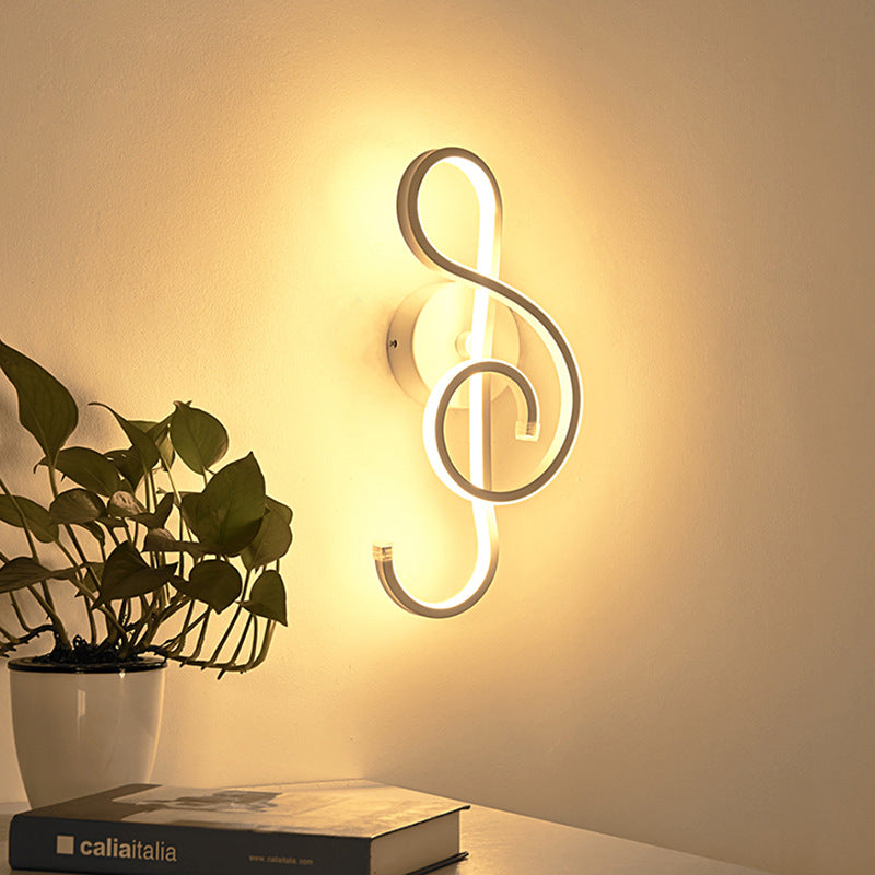 Simple And Creative Led Wall Lamp Musical Note Led Wall Lamp Background Wall Lamp Zhongshan Lamps Wholesale One On Behalf Of