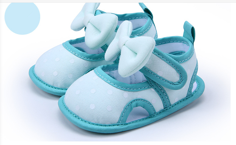 Toddler Shoes Soft Cotton Breathable Toddler Shoes Female Baby Cute Bow-Knot Anti-Drop Soft Sole Sandals