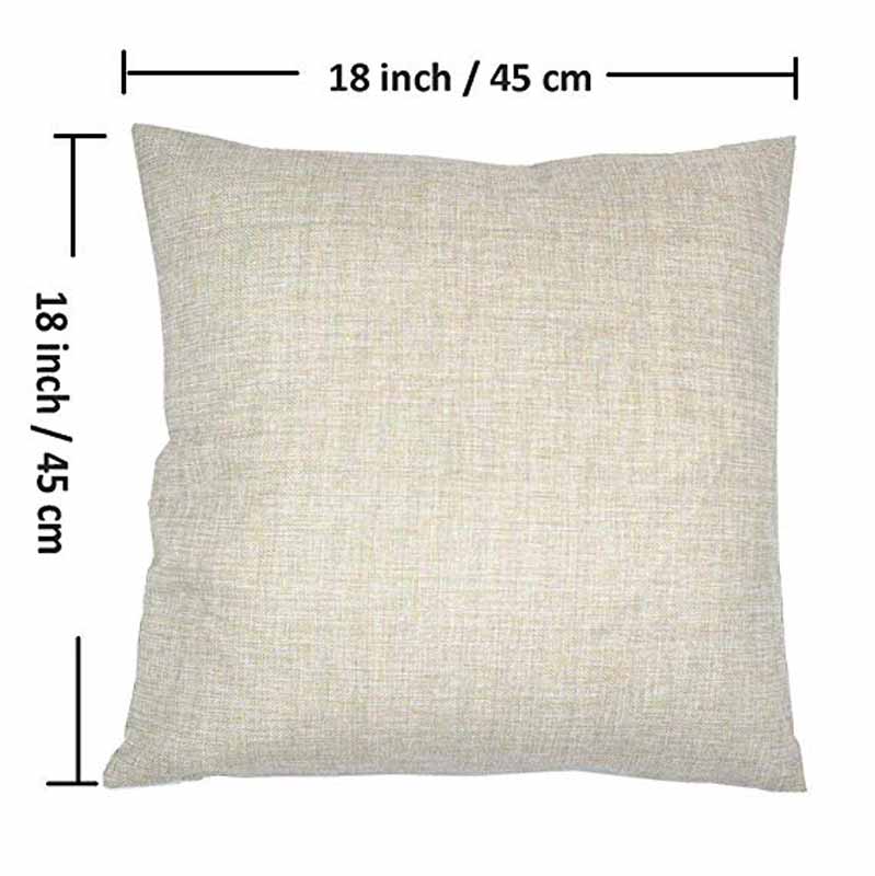 Cushion Covers Square Decorative Pillow Covers Cotton Linen Datura Throw Pillow Covers Set of 4 Cushion Covers 18x18 inch,