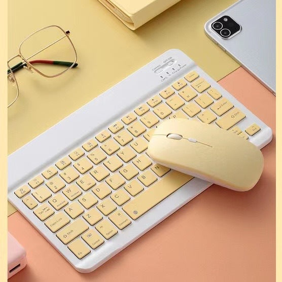 Compatible with Apple , Color Macaron Ultra-Thin Wireless Keyboard And Mouse