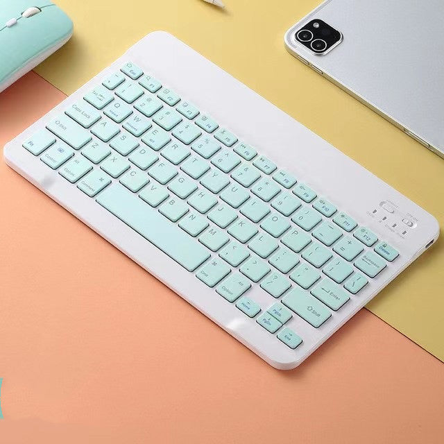 Compatible with Apple , Color Macaron Ultra-Thin Wireless Keyboard And Mouse