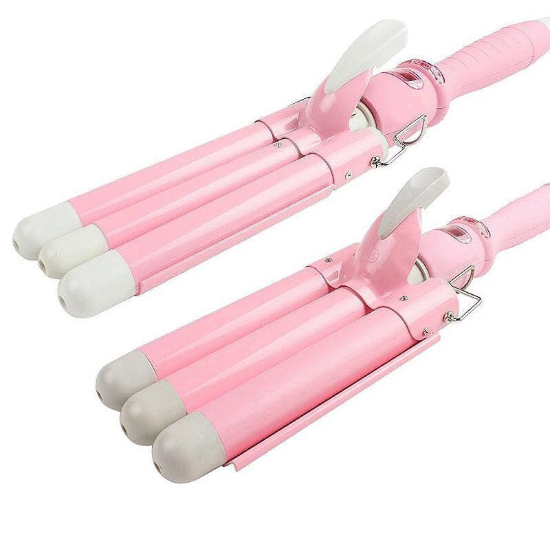 Small Curling Iron Water Corrugated Three-Tube Electric Curling Iron