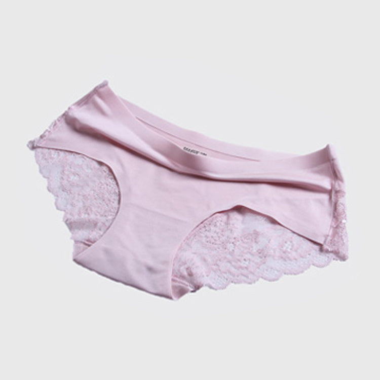 Luxury Pearlescent Cloth Lace Stitching Sexy Panties