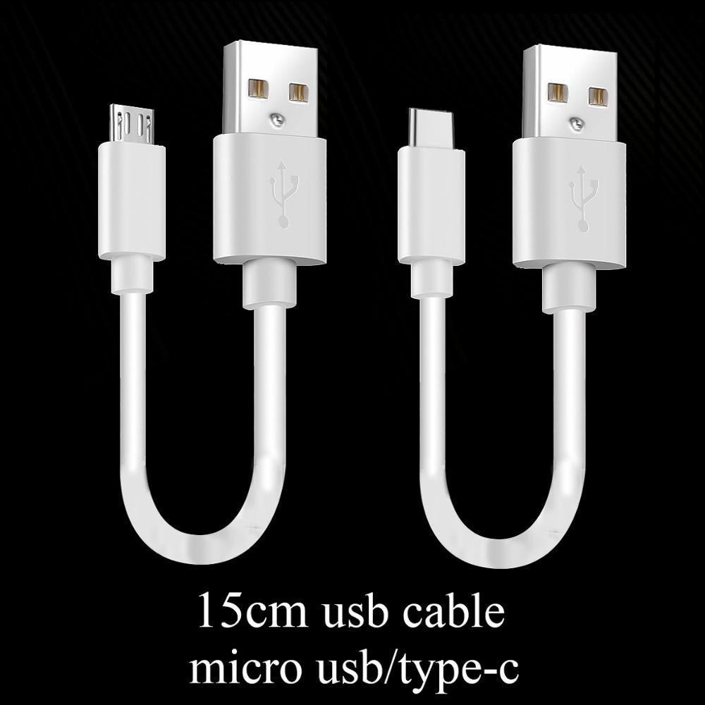 15cm Short Micro USB Cable Type C Mobile Phone Cables Fast