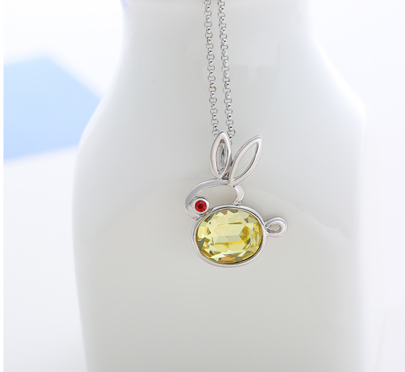 Wholesale Fashion Diamond Rabbit Necklace Stone Jewelry Multiple Pendants Necklace