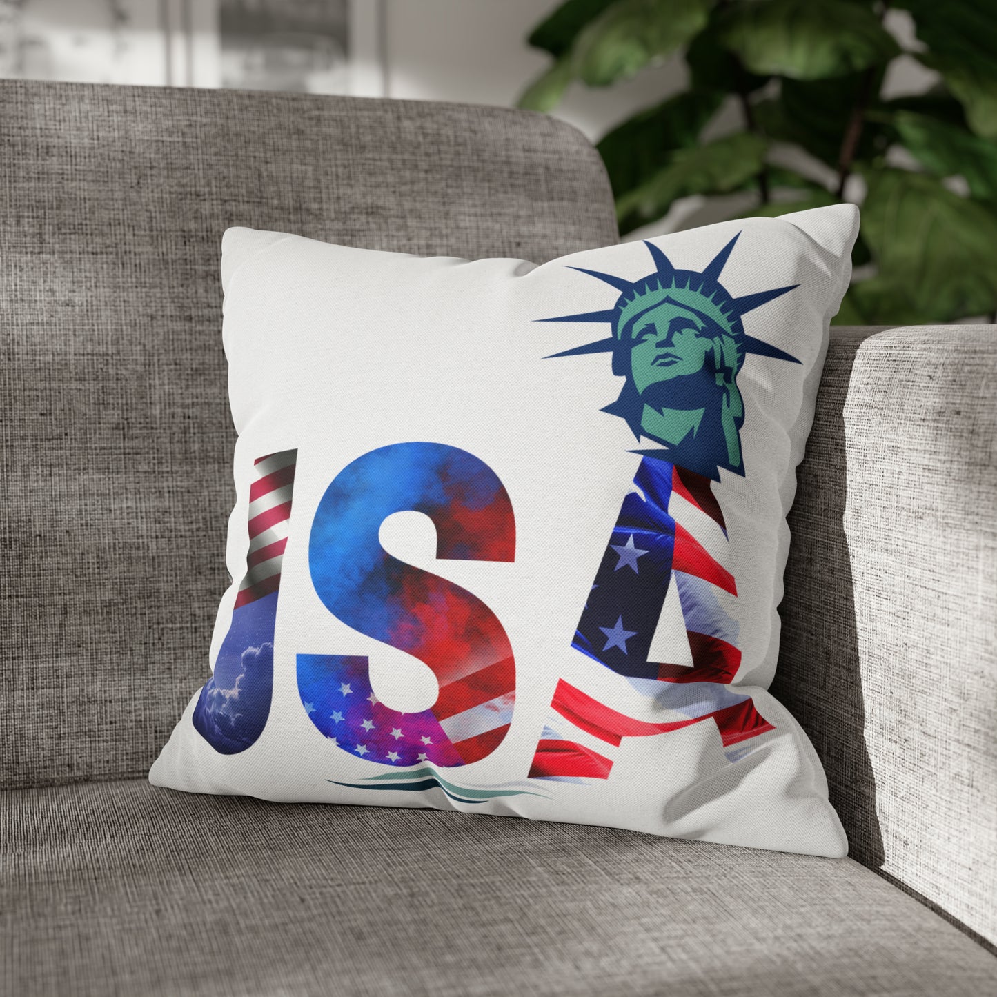 USA Spun Polyester Square Pillow Case