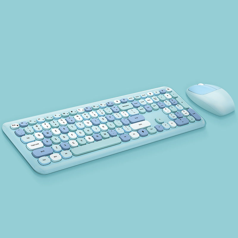 Wireless Office Punk Keyboard And Mouse Set