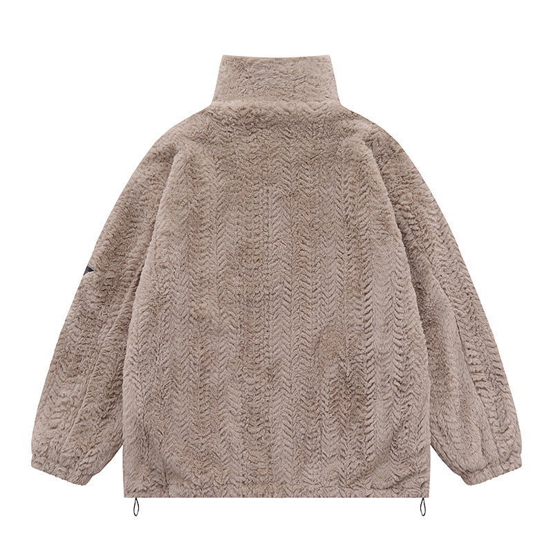 Winter Patch XINGX Embroidered Lamb Wool Loose Outside