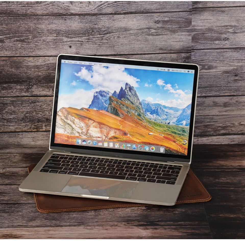 Compatible with Apple, Suitable For MacBook Pro13.3 Protective Cover Crazy Horse Leather