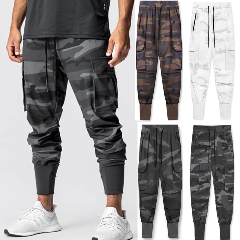 Spring Fitness Sports Men Casual Loose Thin Woven Workwear Leggings