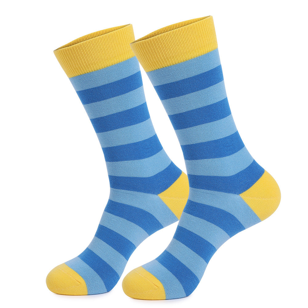 Plus Size Plus-sized Long Striped Men's Cotton Socks