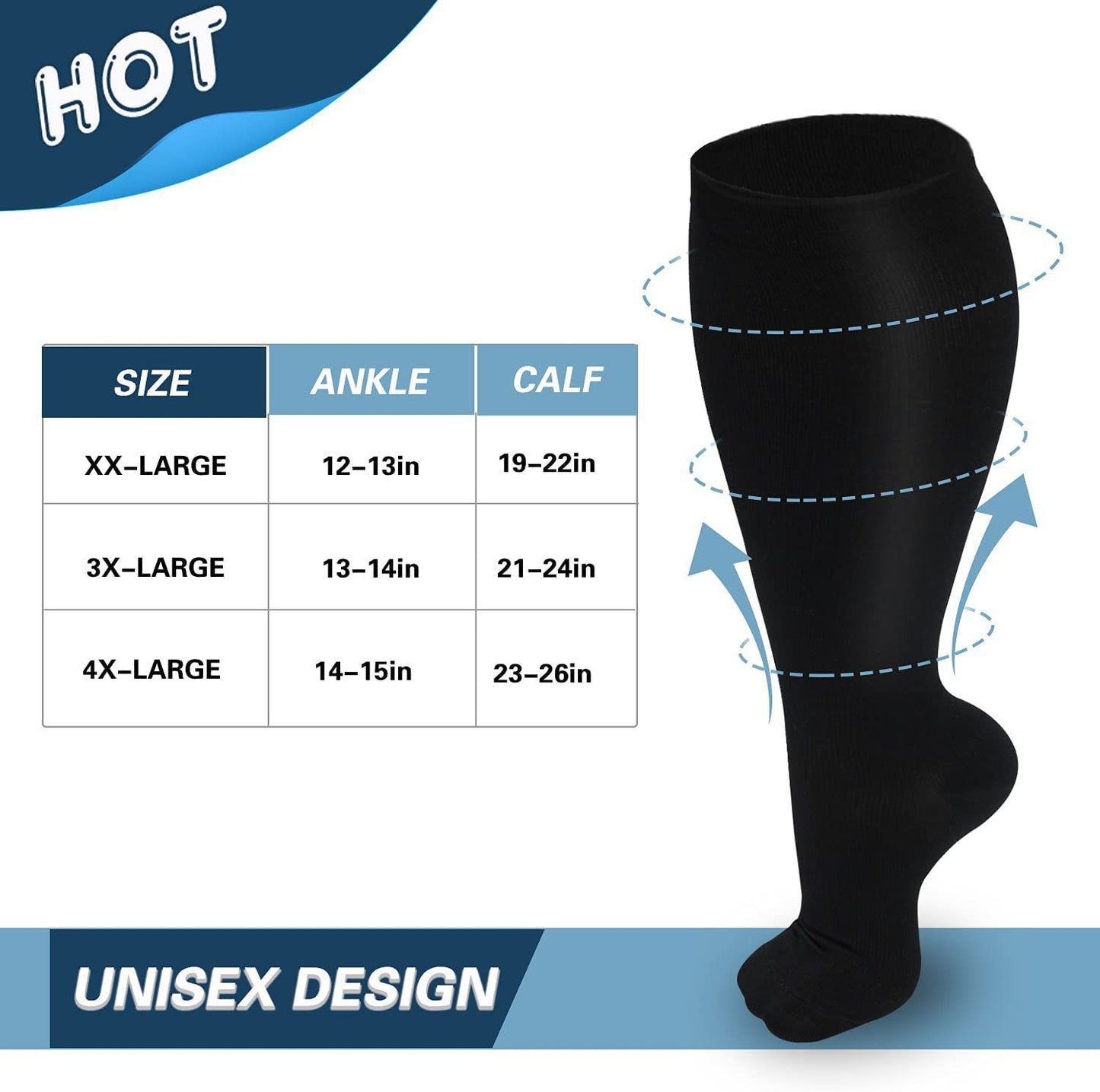 Women's Large Over-the-knee Calf Socks