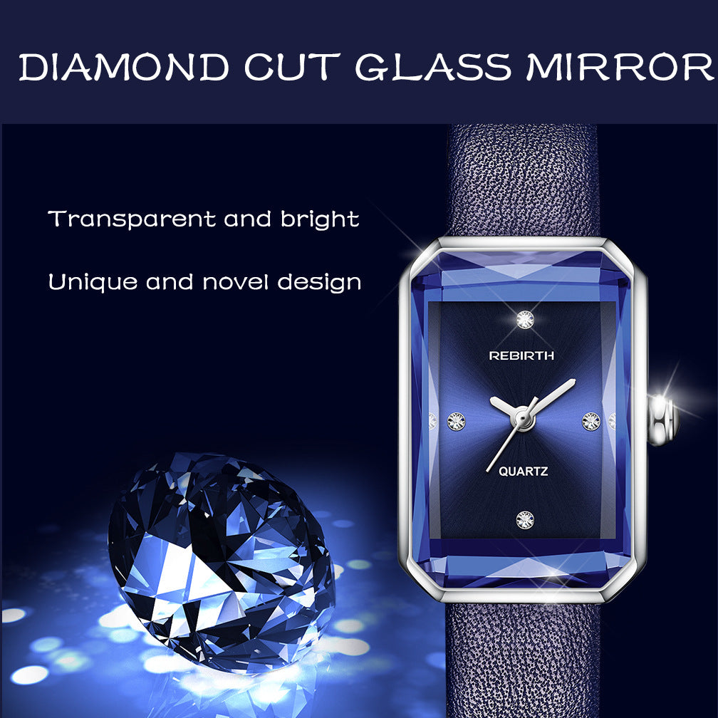 Square Diamond Belt Fashion Artistic Exquisite Quartz Watch