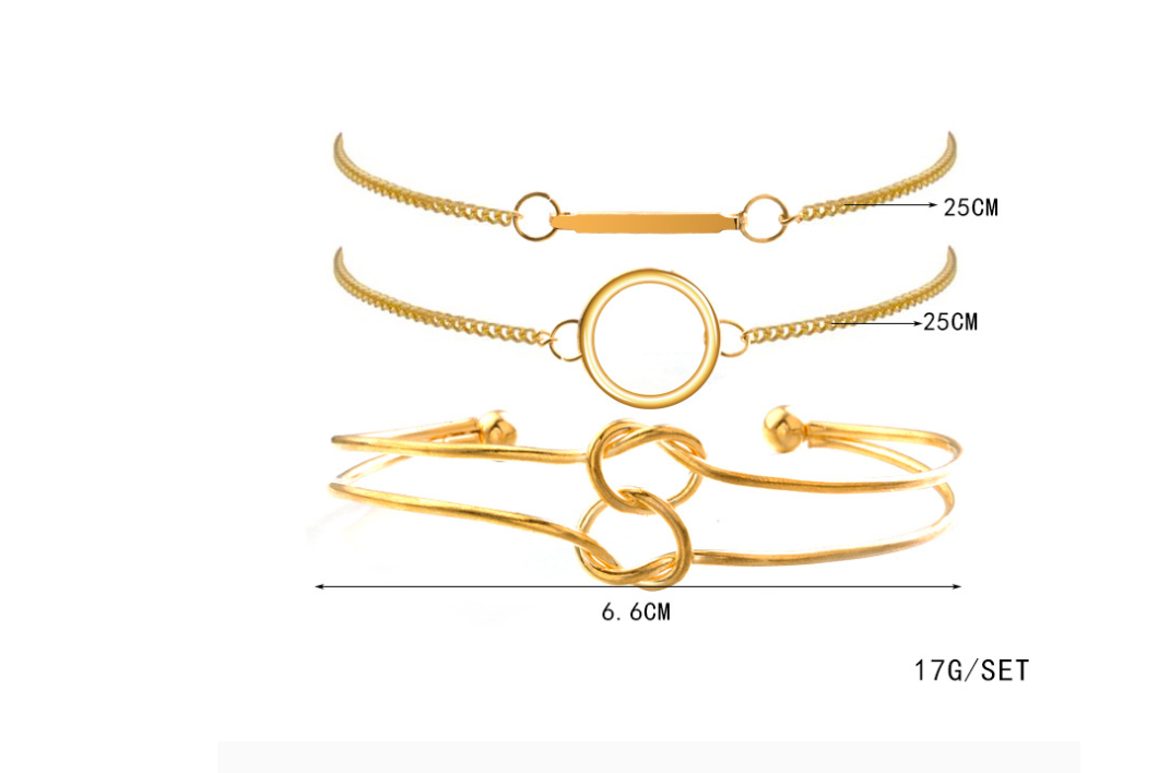 Modyle   Gold Color Crystal Wedding Bracelets Set CZ Stone Heart Bracelets Bangles For Woman