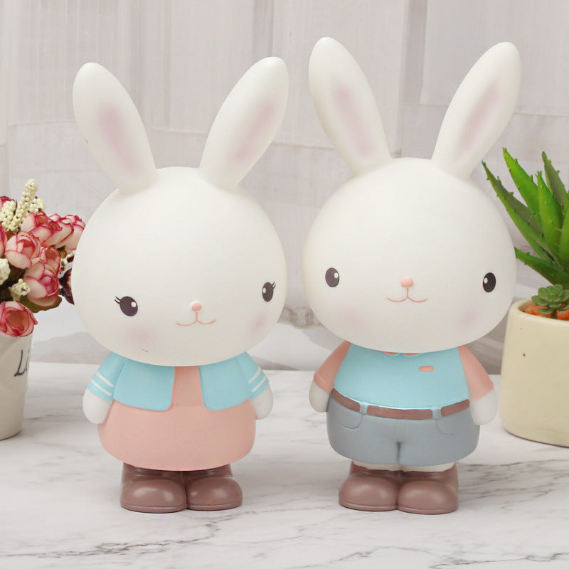 Bunny resin piggy bank