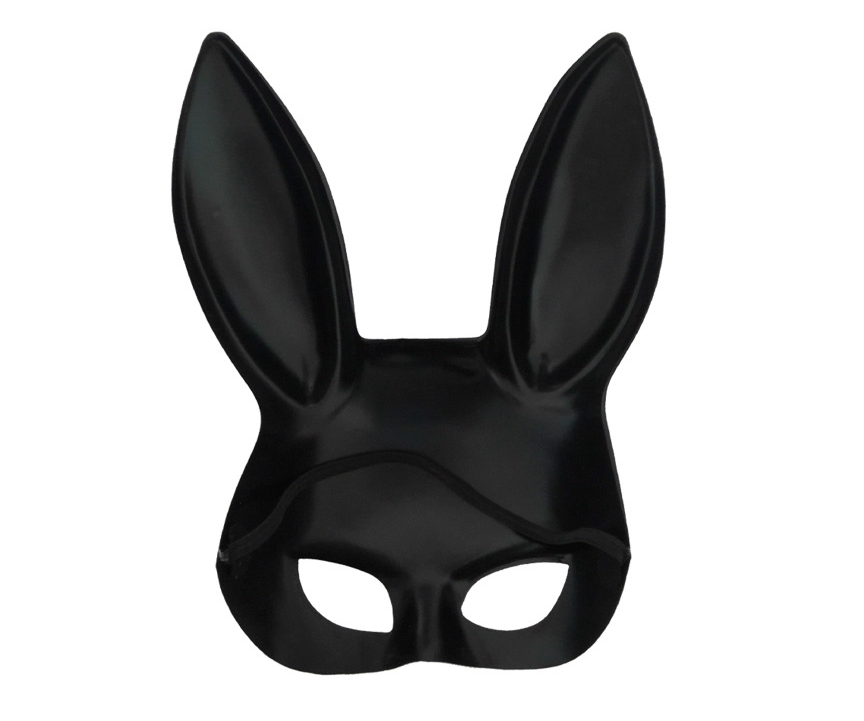 Fashion Black Rabbit Ear Half Face Mask