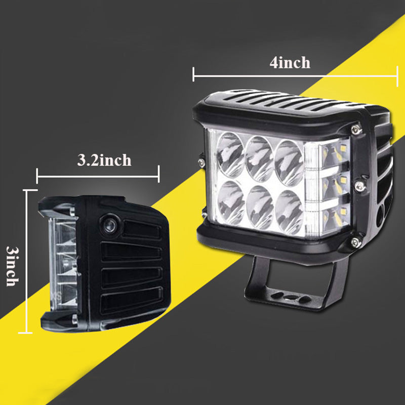 Automobile LED three-sided luminous spotlight