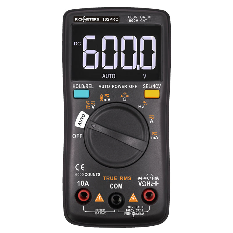 Automatic range current and voltage meter