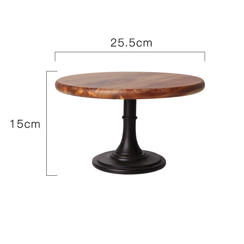 Solid wood tray dessert cake stand