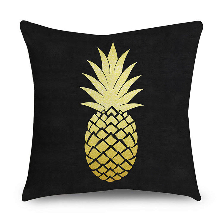 Black gold polyester pillowcase